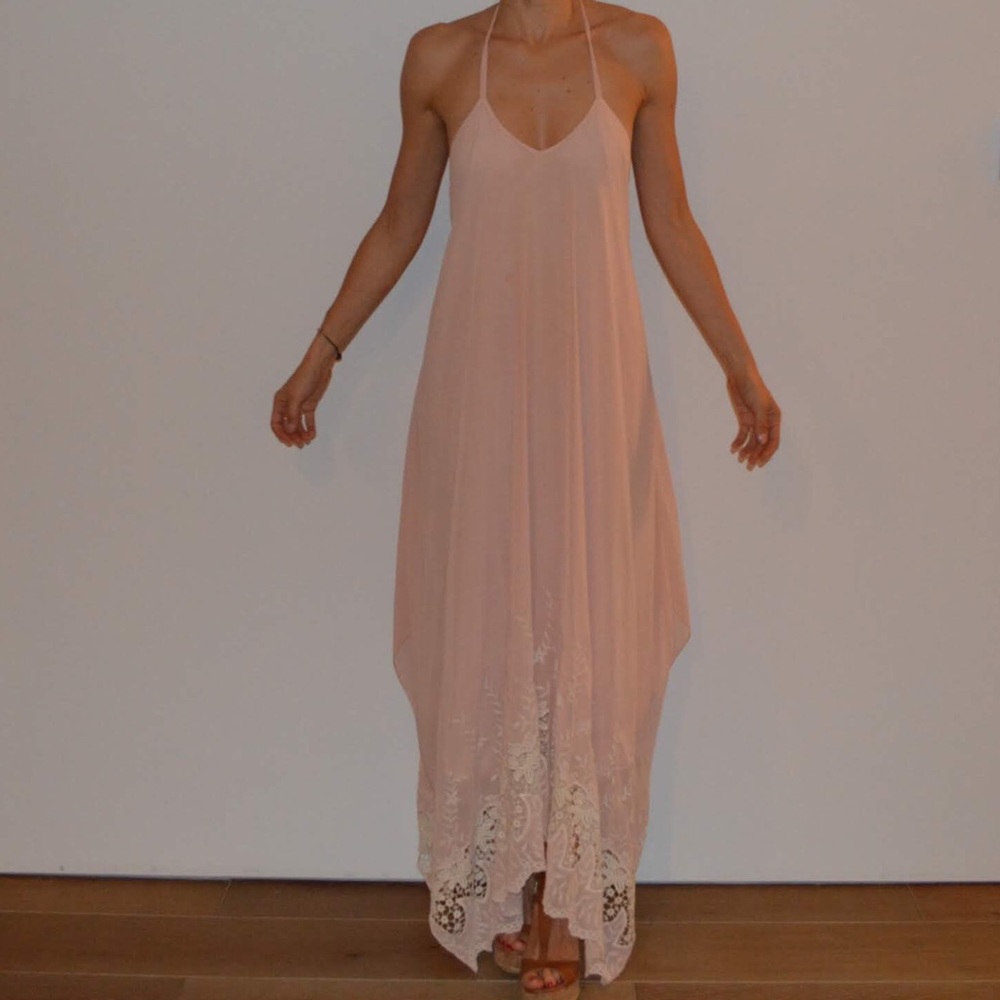 Alice and Olivia long light-pink dress
